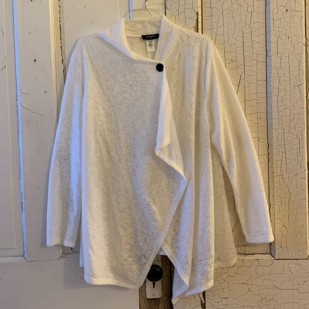 Botanique winter white drape sweater Size 1X